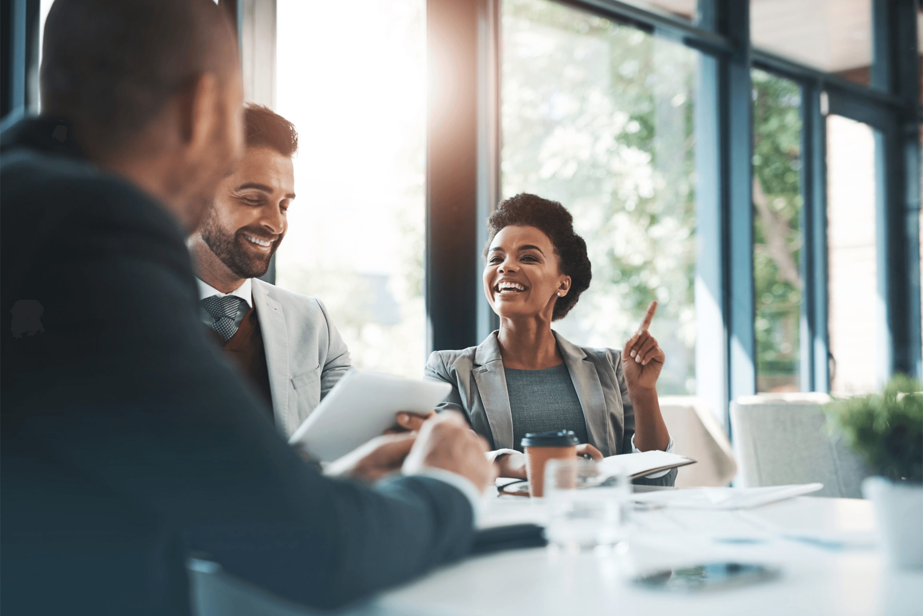 Professionals in conversation during a consultation meeting
